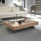 Modern Transformable Coffee Table in Wood and Metal Made in Italy - Fabio Viadurini