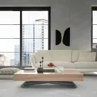 Modern Transformable Coffee Table in Wood and Metal Made in Italy - Fabio Viadurini