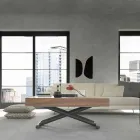 Modern Transformable Coffee Table in Wood and Metal Made in Italy - Fabio Viadurini