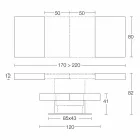 Transformable Coffee Table with Mortar Effect Top Made in Italy - Romantic Viadurini