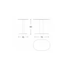 Aluminum and Steel Outdoor Coffee Table Made in Italy - Plinto by Varaschin Viadurini