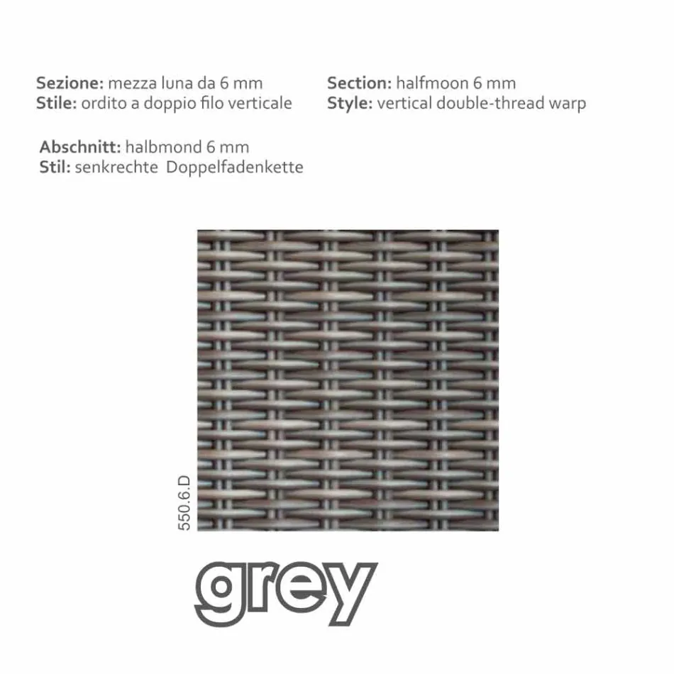 Outdoor table design polyethylene hand-woven Mark Viadurini