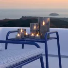 High Quality Colored Metal Outdoor Coffee Table Made in Italy - Karol Viadurini