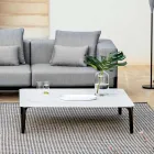 Square Outdoor Coffee Table in Aluminum and High Quality Stoneware - Filomena Viadurini
