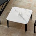 Square Outdoor Coffee Table in Aluminum and High Quality Gres - Filomena