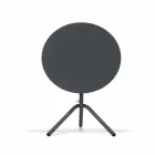 Round Outdoor Metal and Sheet Metal Table Made in Italy - Alberic Viadurini