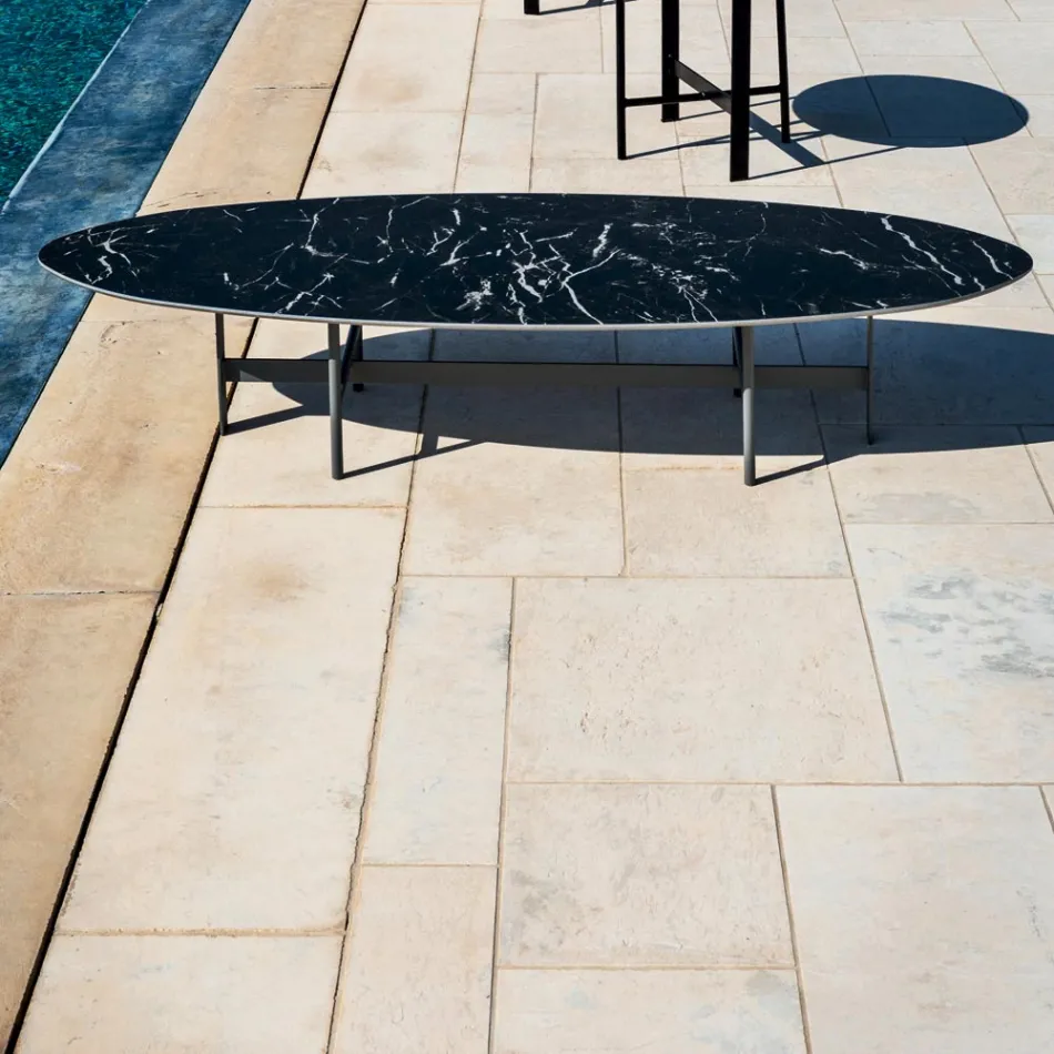 Outdoor Coffee Table Steel Structure Made in Italy - Begin by Myyour Viadurini