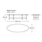 Outdoor Coffee Table Steel Structure Made in Italy - Begin by Myyour Viadurini