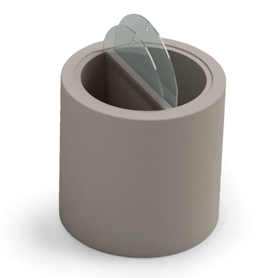 Garden Coffee Table in Polyethylene with Container Made in Italy - Stracco Viadurini