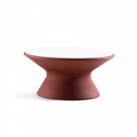 Garden Coffee Table in Polyethylene with HPL Top Made in Italy - Desmond Viadurini