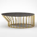 Garden coffee table in glass ceramic and metal Made in Italy - Guerrino