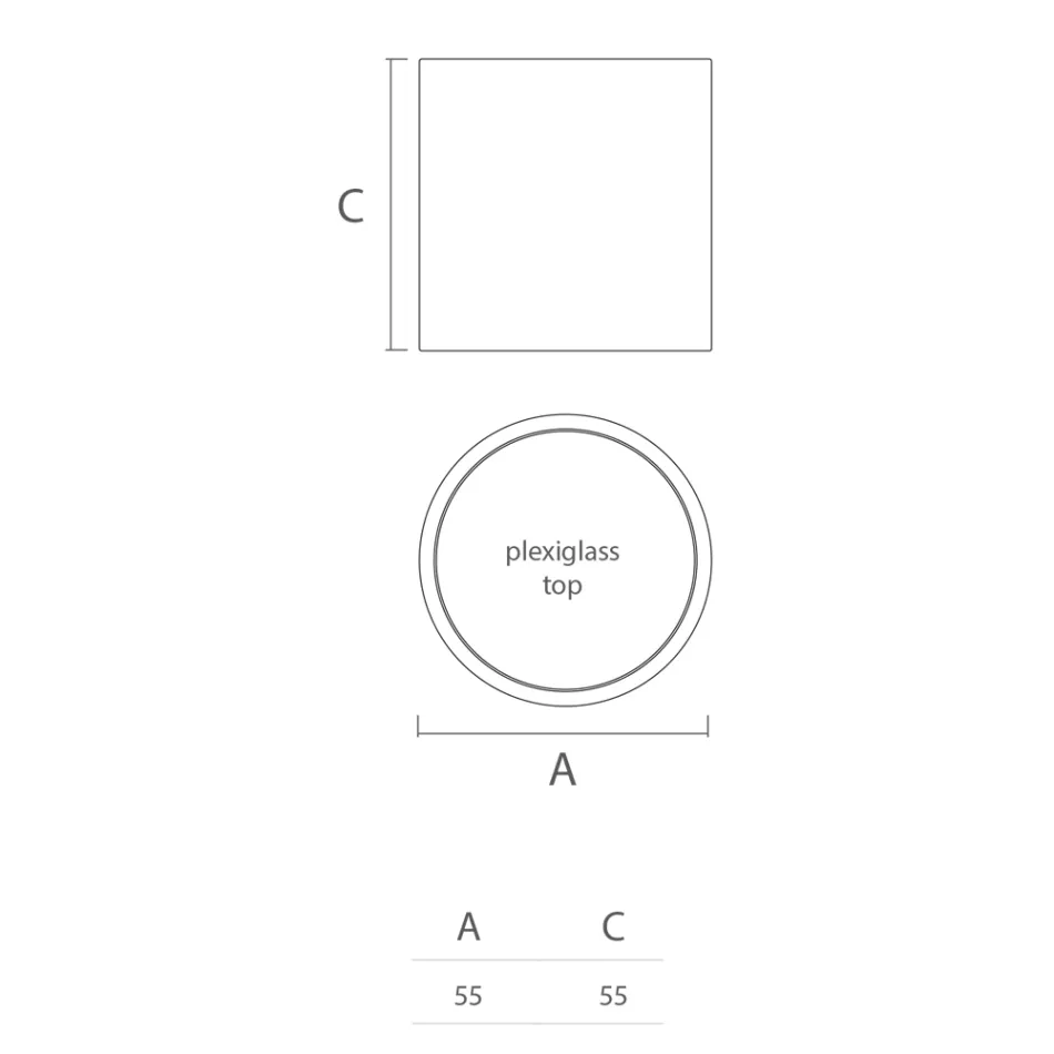 Round Garden Coffee Table in Colored Polyethylene Made in Italy - Noemi Viadurini