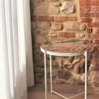 Indoor or Outdoor Coffee Table with Metal Structure Made in Italy - Carim Viadurini