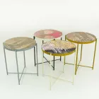 Indoor or Outdoor Coffee Table with Metal Structure Made in Italy - Carim Viadurini