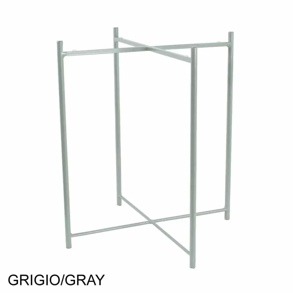 Indoor or Outdoor Coffee Table with Metal Structure Made in Italy - Carim Viadurini