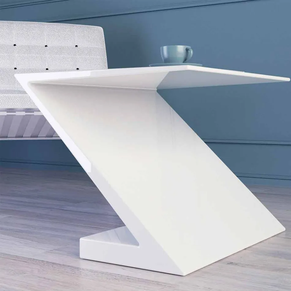 Table white modern design seating Zeta made in Italy Viadurini