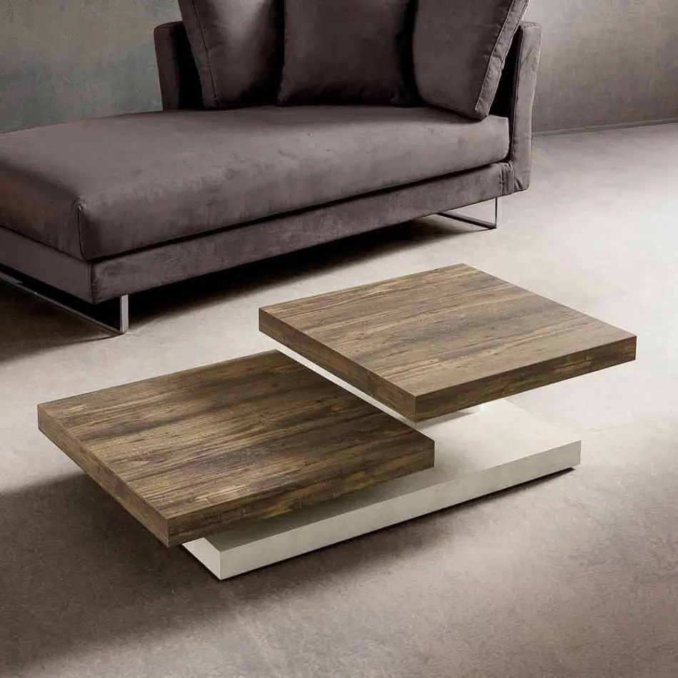 Coffee table with revolving tops in HPL Made in Italy, Precious - Paris Viadurini