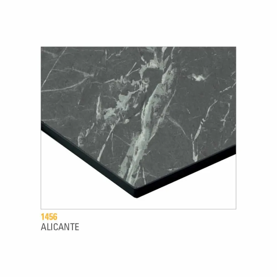 Coffee Table with Round Top in Laminated HPL Made in Italy - Mina Viadurini