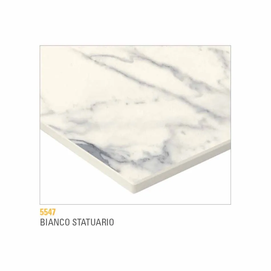 Coffee Table with Round Top in Laminated HPL Made in Italy - Mina Viadurini