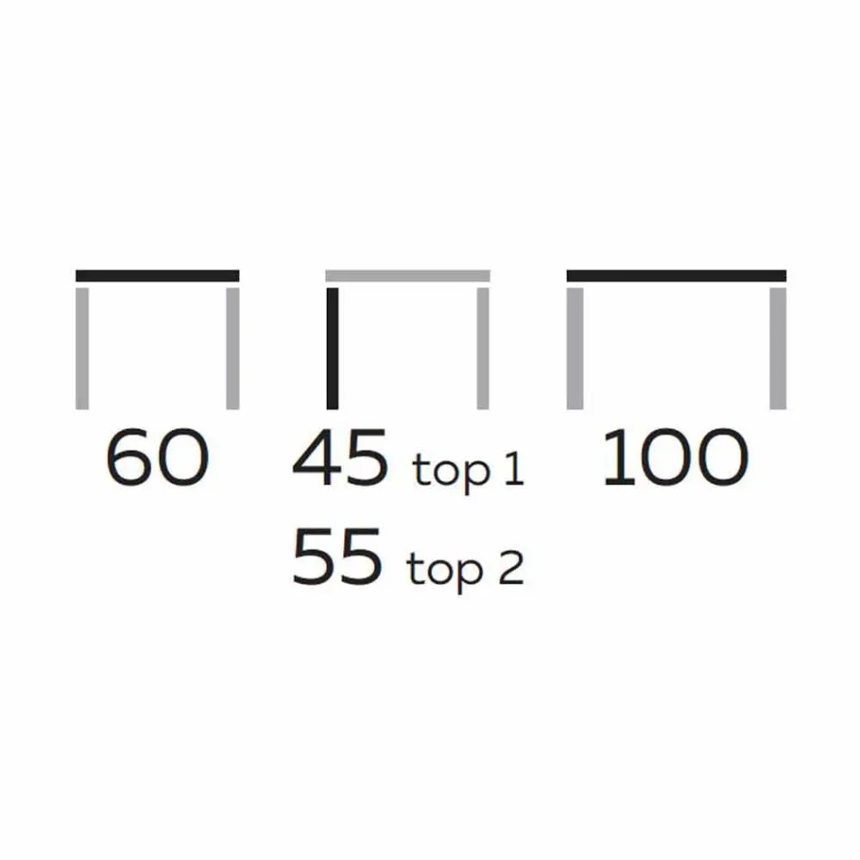 Design Coffee Table with 2 Round Tops in Gres Made in Italy - Stockholm Viadurini