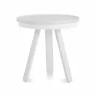 Design Coffee Table with Round Top and Solid Wood Legs - Salerno Viadurini