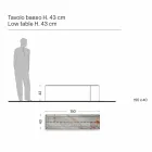 Design Coffee Table in Marble with Glass Base Made in Italy - Molino Viadurini