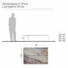 Design Coffee Table in Marble with Glass Base Made in Italy - Molino Viadurini