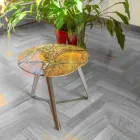 Coffee Table Handmade in Marble and Steel Made in Italy - Prince Viadurini