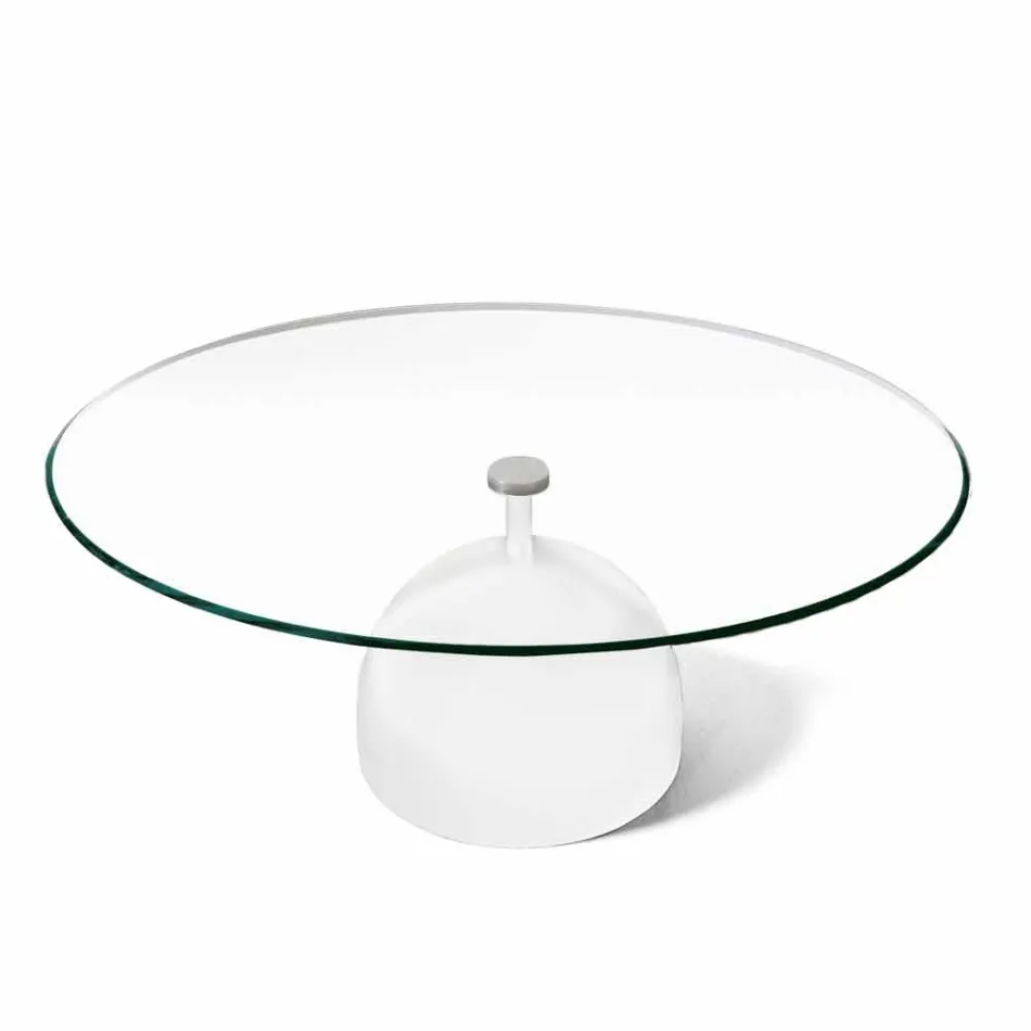 Coffee Table in Extra-clear Crystal and Metal Made in Italy - Livigno Viadurini