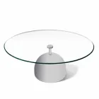 Coffee Table in Extra-clear Crystal and Metal Made in Italy - Livigno Viadurini