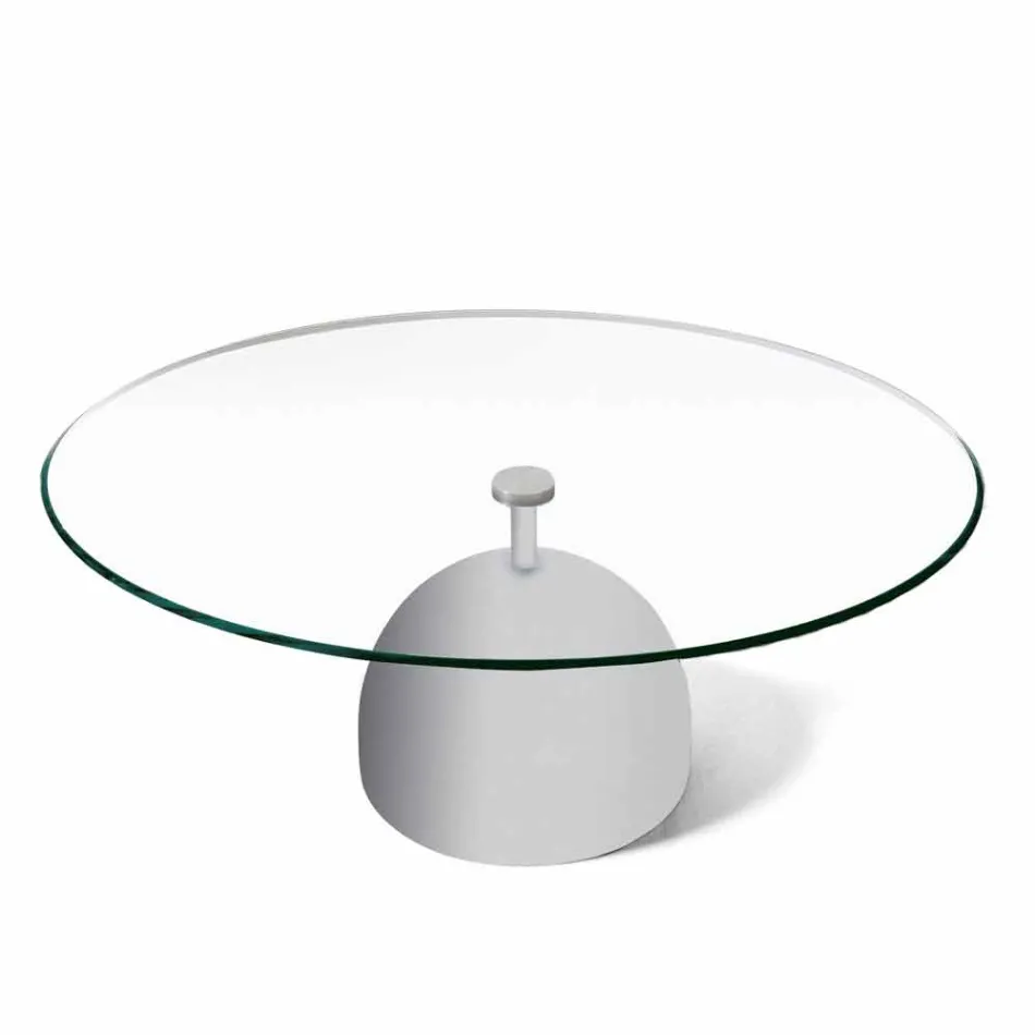 Coffee Table in Extra-clear Crystal and Metal Made in Italy - Livigno Viadurini
