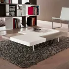 Fenix Coffee Table with Transparent Feet Made in Italy - Justin Viadurini