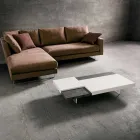 Fenix Coffee Table with Transparent Feet Made in Italy - Justin Viadurini