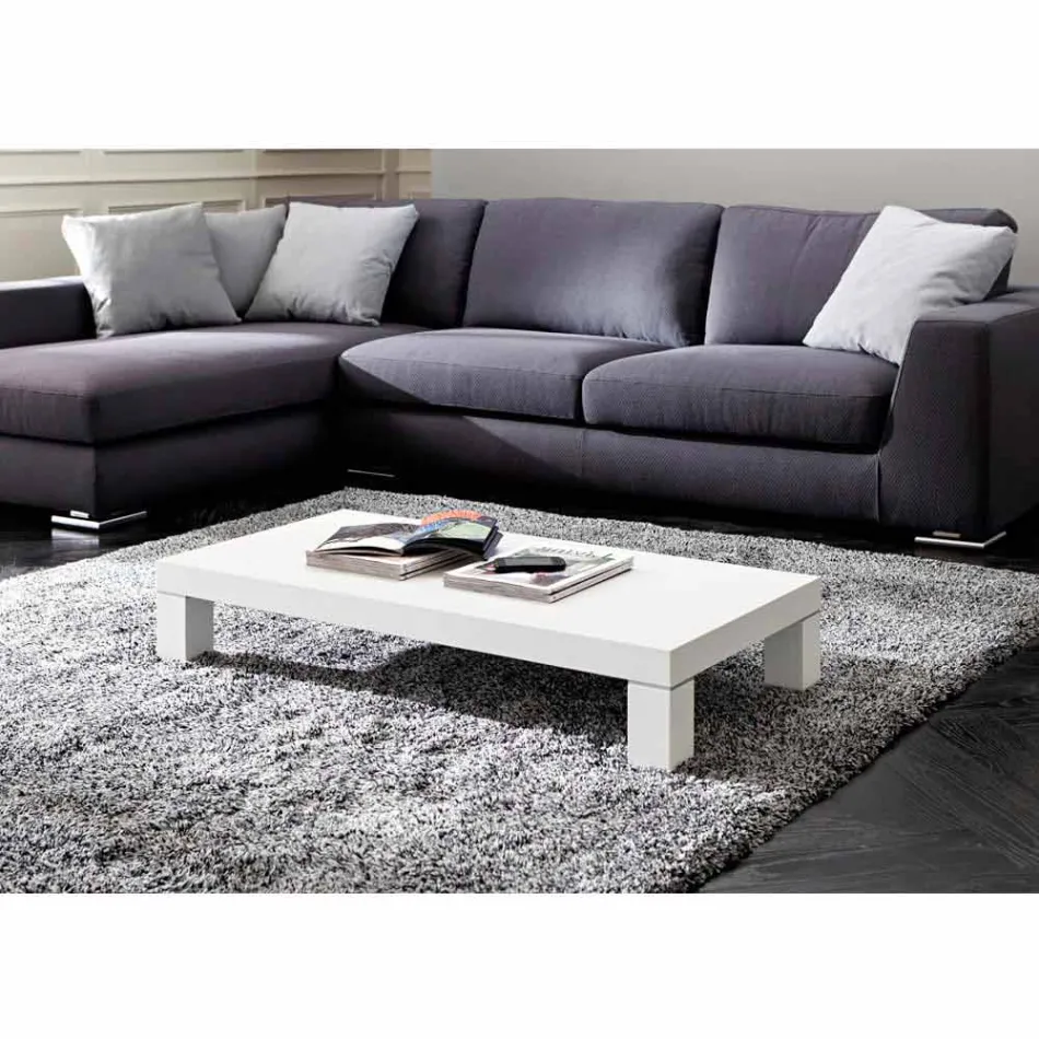 Hpl Coffee Table with Metal Legs Made in Italy - Nebbiolo Viadurini