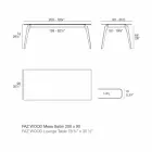 Coffee Table in White or Black Laminate in 2 Sizes - Faz Wood by Vondom Viadurini