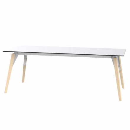 Coffee Table in White or Black Laminate in 2 Sizes - Faz Wood by Vondom Viadurini