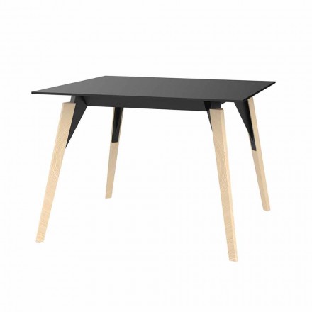 Coffee Table in Wood and Hpl Various Colors 2 Sizes - Faz Wood by Vondom Viadurini