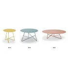 Coffee Table in Colored Metal and 3 Sizes, Made in Italy - Magali Viadurini
