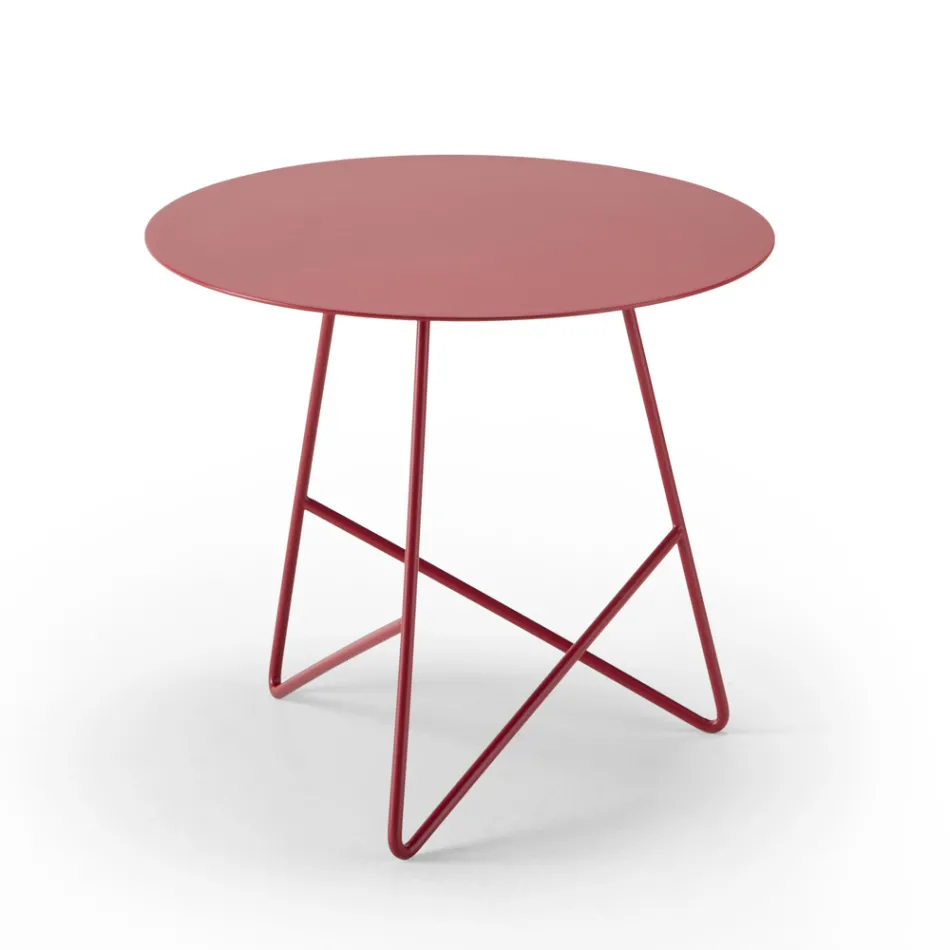 Coffee Table in Colored Metal and 3 Sizes, Made in Italy - Magali Viadurini
