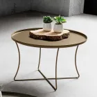 Metal Coffee Table with Container Tray Made in Italy - Numbo Viadurini