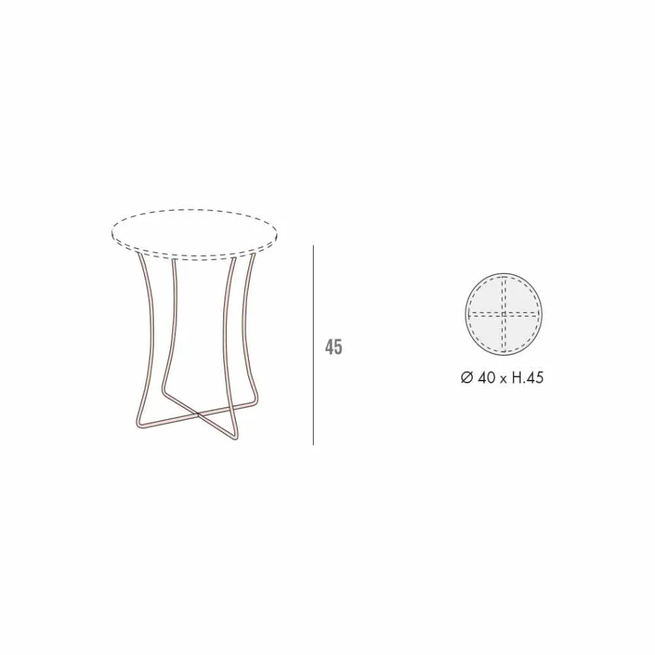 Metal Coffee Table with Container Tray Made in Italy - Numbo Viadurini