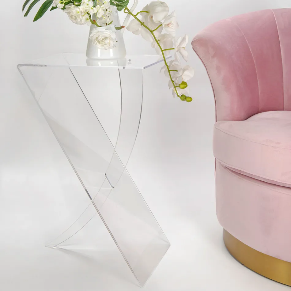 Coffee table in Plexiglass from Virgin Polymer Made in Italy - Elsa Viadurini