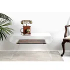 Coffee Table in Transparent Plexiglass or with Design Wood - Plaster Viadurini