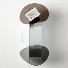 Glass Coffee Table with 3 Colored Shaped Tops - Dapy Viadurini