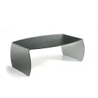 Francesca Curved Glass Coffee Table with Hammered Effect Made in Italy Viadurini