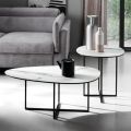Coffee Table in Laminated Glass and Metal Made in Italy - Sedona