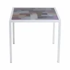 Modern 50x50cm coffee table in Nina metal, made in Italy Viadurini