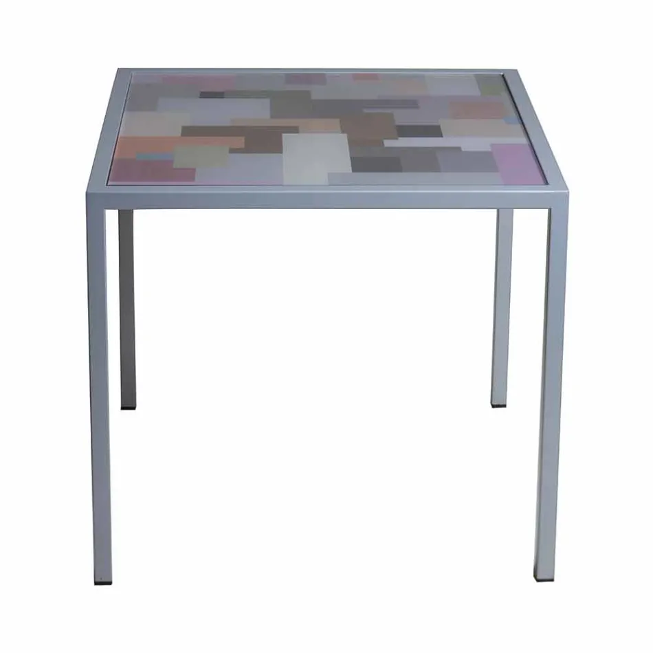 Modern 50x50cm coffee table in Nina metal, made in Italy Viadurini