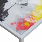 Modern 50x50cm coffee table in Nina metal, made in Italy Viadurini