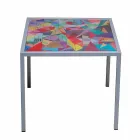 Modern 50x50cm coffee table in Nina metal, made in Italy Viadurini